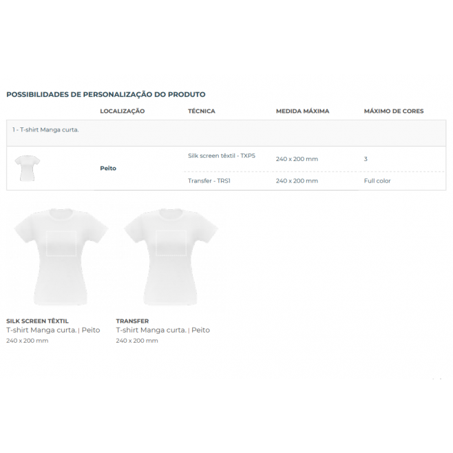 Camiseta feminina de corte cinturado em malha 100% algodão Personalizada