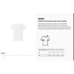 Camiseta Unissex de corte regular em Algodão Personalizada