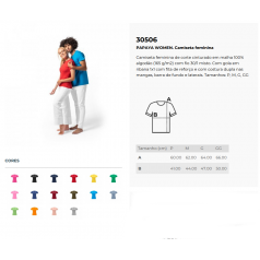 Camiseta feminina de corte cinturado em malha 100% algodão Personalizada