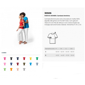Camiseta feminina de corte cinturado em malha 100% algodão Personalizada