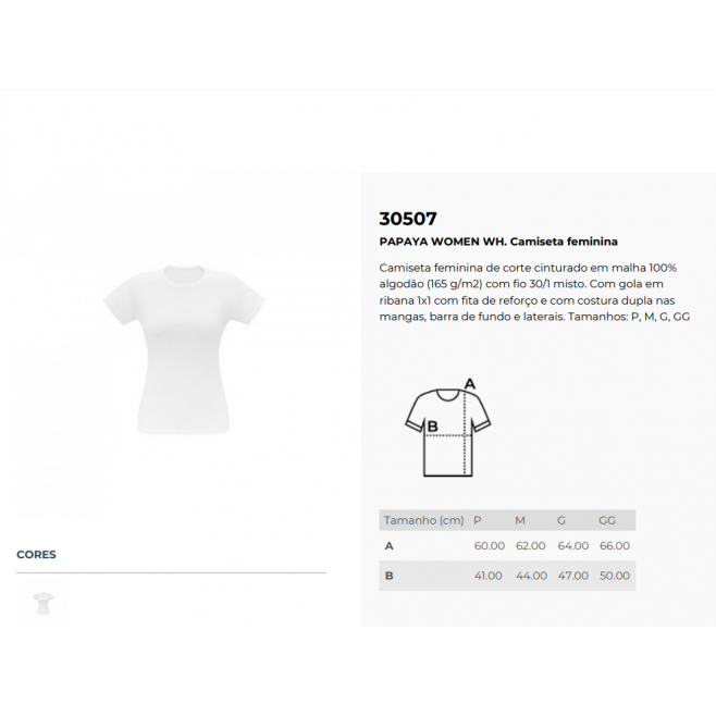 Camiseta feminina de corte cinturado em malha 100% algodão Personalizada