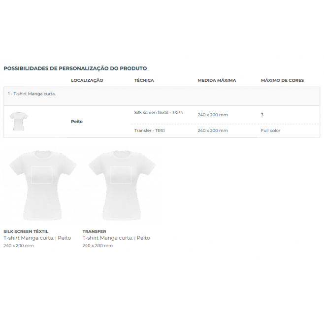 Camiseta feminina de corte cinturado em malha 100% algodão Personalizada
