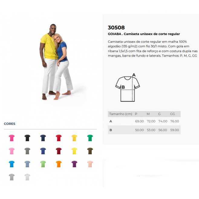Camiseta Unissex de corte regular em Algodão Personalizada
