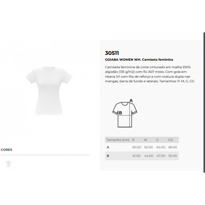 Camiseta feminina de corte cinturado em malha 100% algodão Personalizada