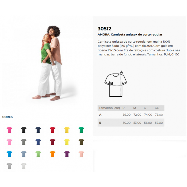 Camiseta Unissex de corte regular em Algodão Personalizada