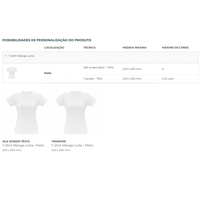 Camiseta feminina de corte cinturado em malha 100% algodão Personalizada