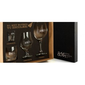 Jogo de Copos de Vidro - 4 Pçs Personalizado