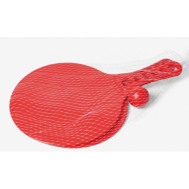 Jogo De Raquetes Em Polipropileno Vermelho - 3 Pçs