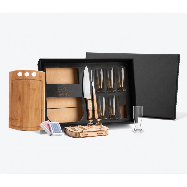 Kit Churrasco, Cerveja e Truco Com Baralho Personalizado