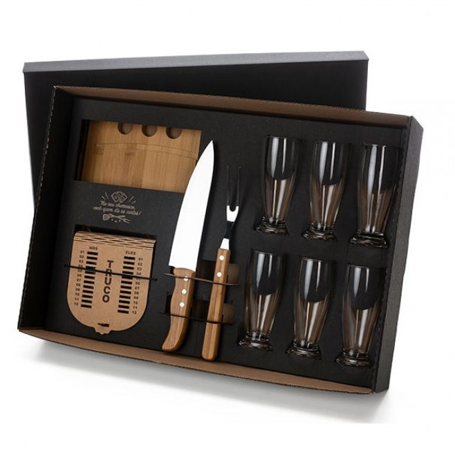 Kit Churrasco, Cerveja e Truco Com Baralho Personalizado