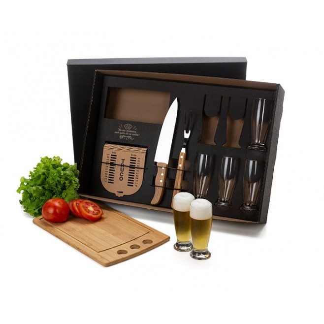 Kit Churrasco, Cerveja e Truco Com Baralho Personalizado