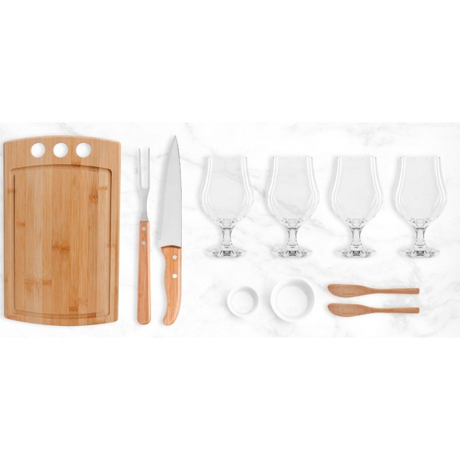 Kit Churrasco, Petisco, Cerveja E Tábua 3 Furos - 11 Pçs