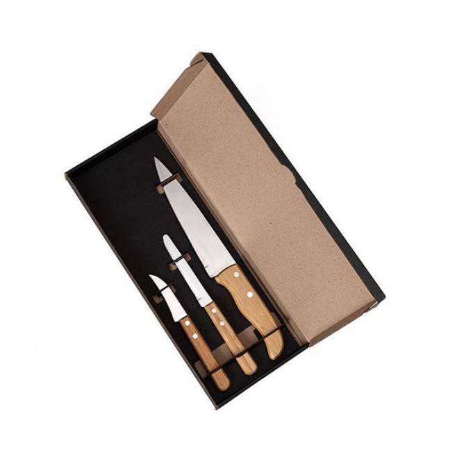 Kit Com Facas De 7", 4" E 3" - 3 Pçs
