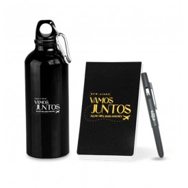 Kit Com Squeeze, Caneta E Bloco - 3 Pçs