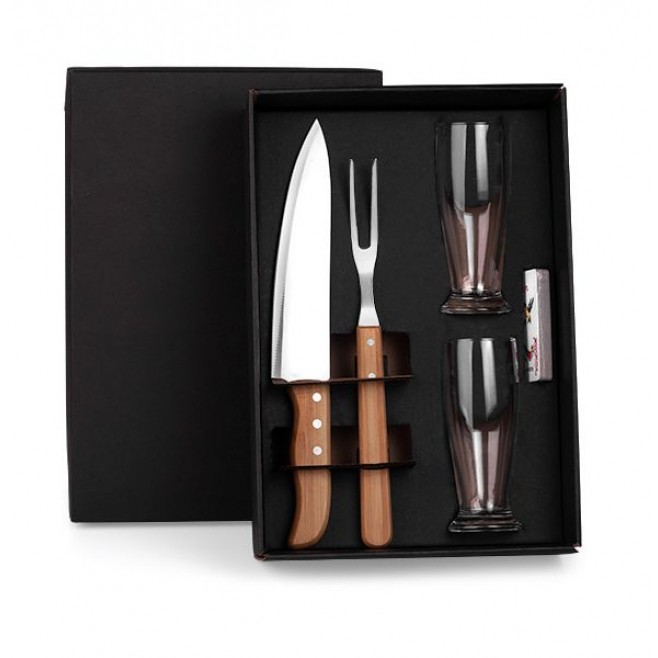 Kit De Copos E Facas - 5 Pçs