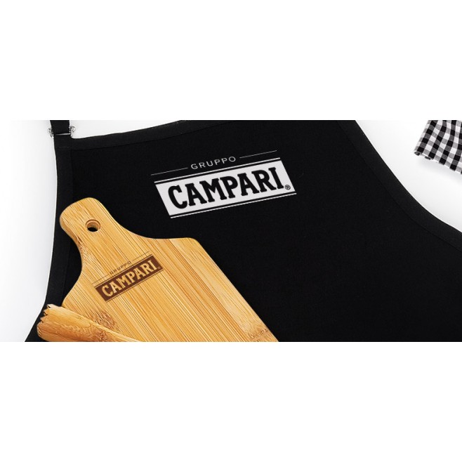 Kit Para Caipirinha Em Bambu Com Avental E Copo - 8 Pçs