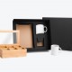 Kit Para Chá Em Bambu E Caneca - 3 Pçs