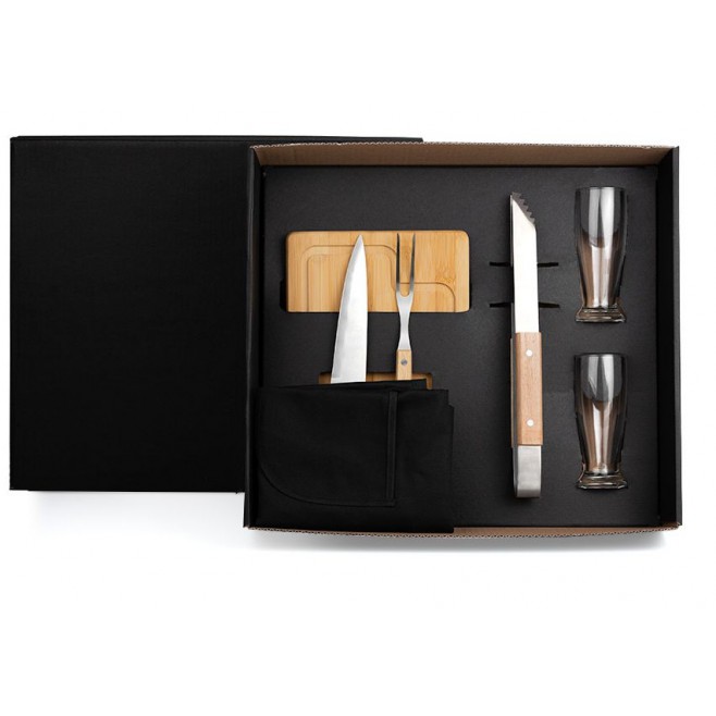 Kit Para Churrasco / Cerveja Com Pegador - 7 Pçs