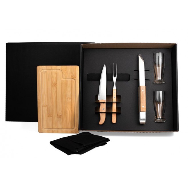 Kit Para Churrasco / Cerveja Com Pegador - 7 Pçs