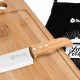 Kit Para Cozinha Em Bambu / Inox Com Avental - 6 Pçs