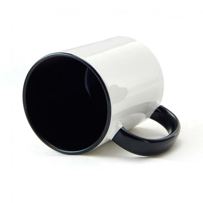 Caneca Cerâmica - 325ml - Interior e Alça Colorido  Personalizada