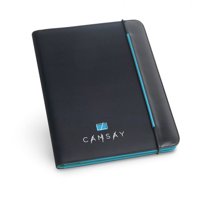 Pasta A4 em c. sintético e microfibra personalizada