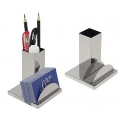 Porta Caneta e cartões em inox personalizado
