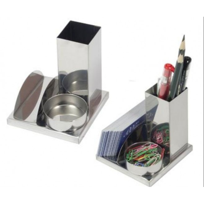 Porta Caneta, clips, cartões em inox personalizado