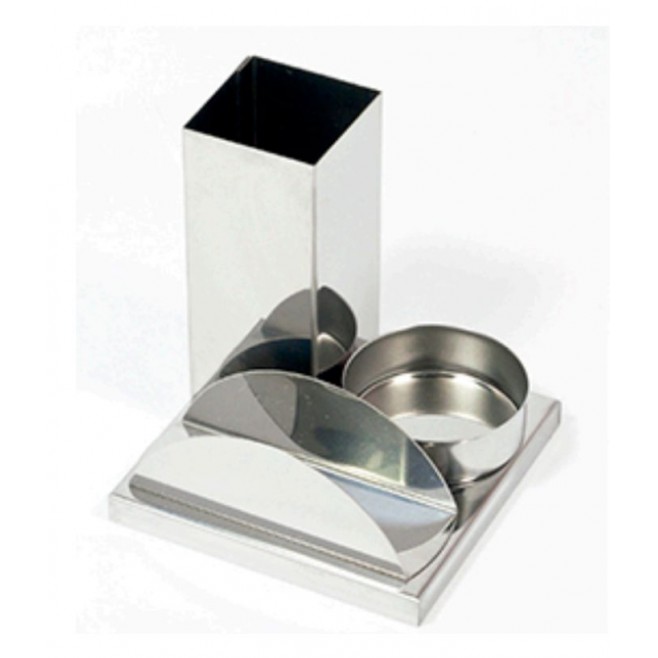 Porta Caneta, clips, cartões em inox personalizado