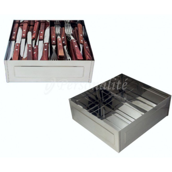 Porta Talheres com 2 divisórias de Aço Inox