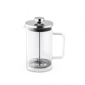 Cafeteira  prensa francesa em vidro e aço inox personalizada