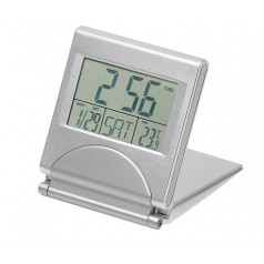 Relógio De Mesa Digital Em Alumínio Escovado