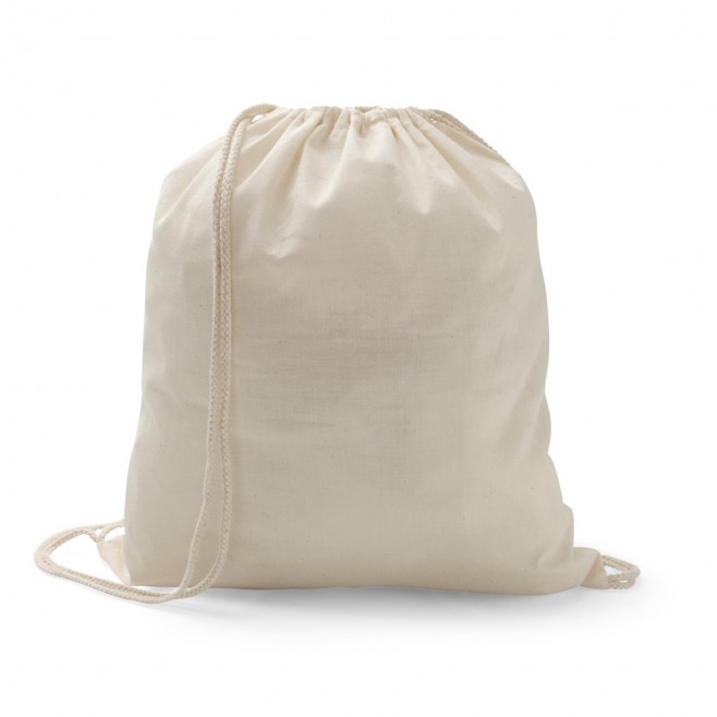 Sacola tipo mochila em algodão reciclado 