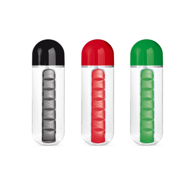 Squeeze  de 740ml personalizado com porta suplemento