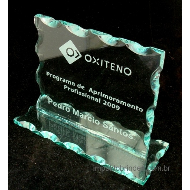 Troféu em Vidro Personalizado