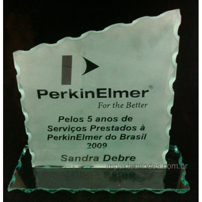 Troféu em Vidro Personalizado